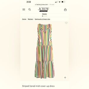 J.Crew Factory Striped Swim Cover Up